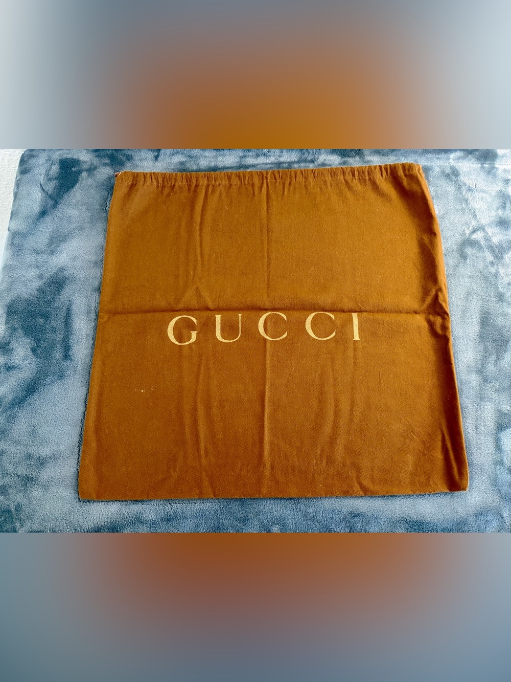 Authentic Gucci Drawstring Brown Dust Bag 18 x 17 inches